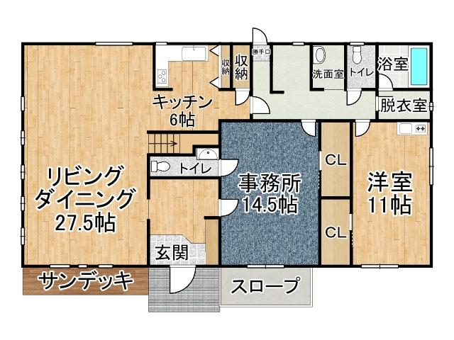 ※価格改定※ 清水町字羽帯南１２線【清水町字羽帯に住宅兼店舗が登場！】 間取り