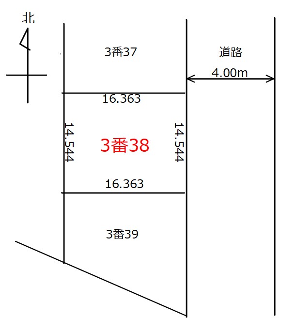 価格変更！帯広市東6条南17丁目　売地　柏小区域　※解体更地渡し -  間取り