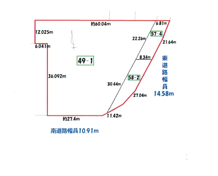 浦幌町売土地南東角地745坪 間取り