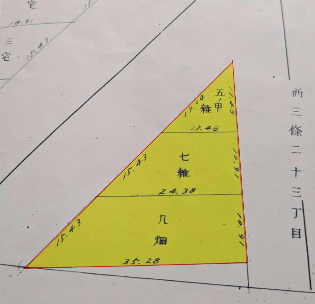 売土地（西３南２３） 間取り