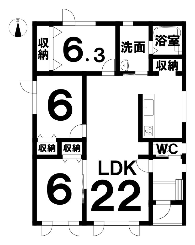 音更町緑陽台南区　建売物件　B棟 間取り