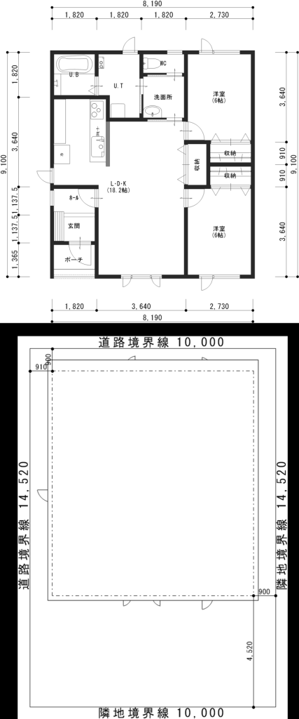 帯広市西1条南35丁目　新築建売　平屋 間取り