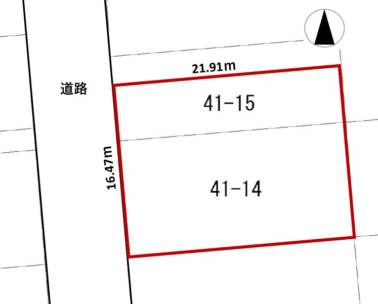 帯広市西18条南5丁目　売土地（109.15坪）建築条件なし ※解体更地渡し 間取り