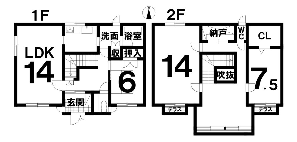 帯広市西18条南39丁目　中古戸建 間取り