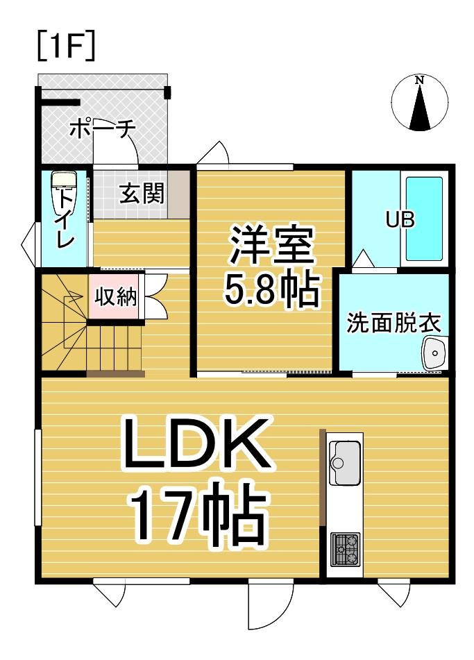 【新築】西15条南33丁目　西棟 間取り