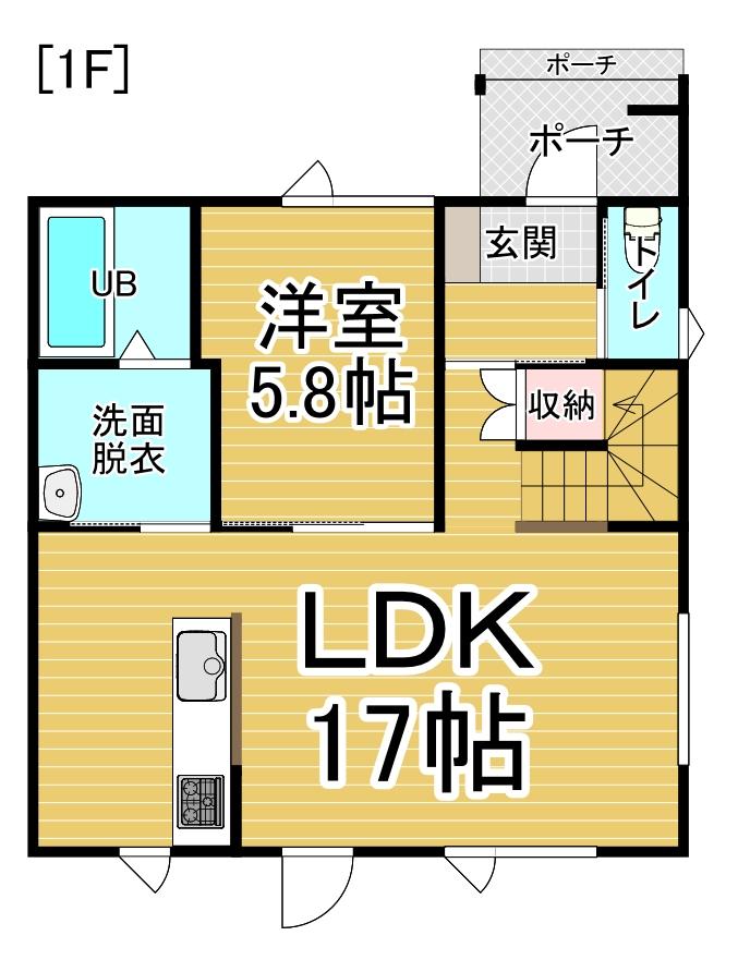 【新築】西１５条南３３丁目　東棟 間取り