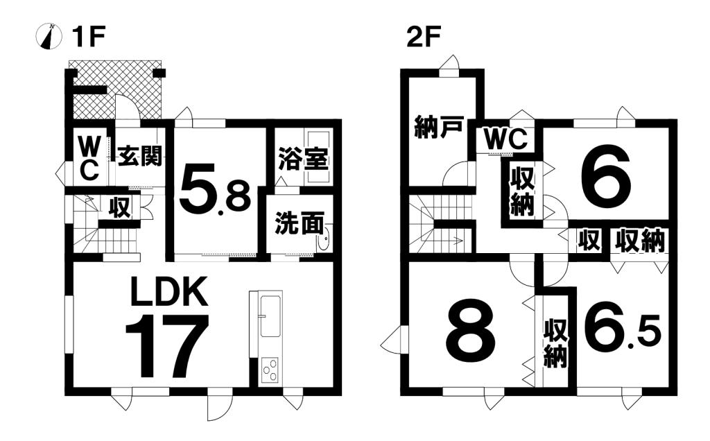 帯広市西15条南33丁目 西棟【新築戸建】 間取り