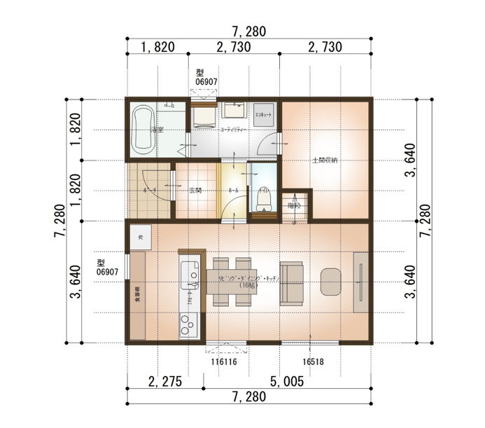 9月19日 GRAND OPEN!!※成約済み【吹抜け＋中2階！家具付き!】帯広市西7条南23丁目モデルハウス 内観