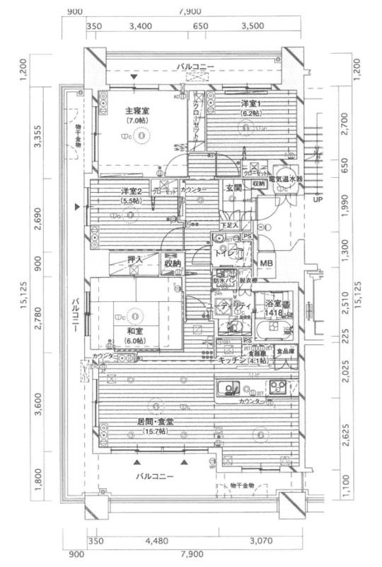 【帯広駅まで徒歩9分】パシフィック西６条アネックス　６０５号室【角部屋】 間取り
