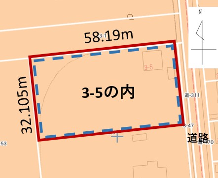 帯広市西17条南6丁目3番5の内　売土地（約565坪）※市街化調整区域 間取り