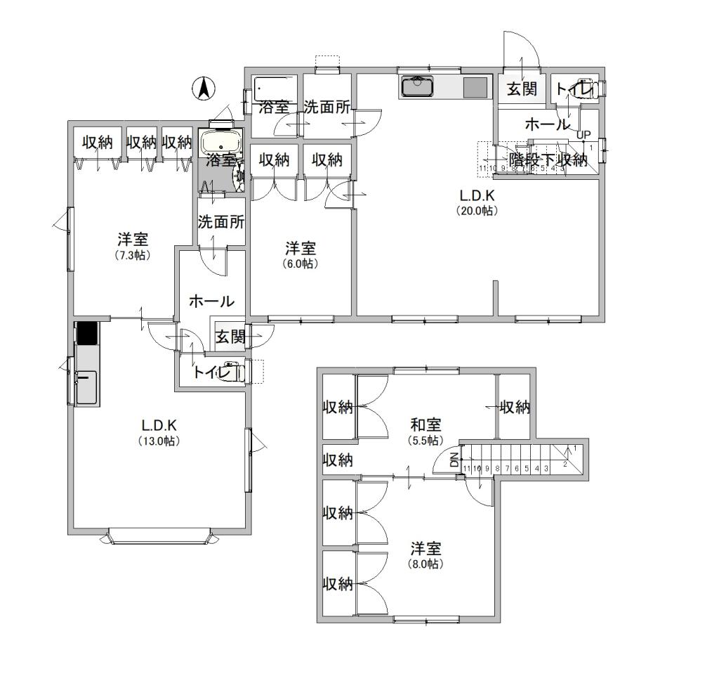 札内桂町のリノベ向き中古住宅♪延床42坪 間取り