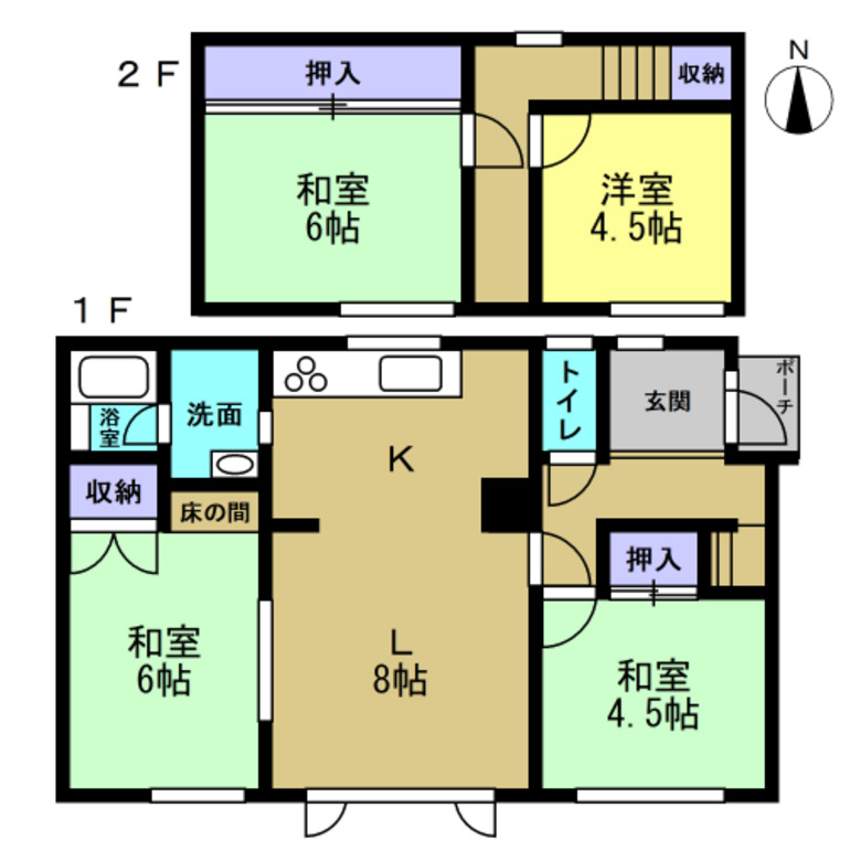 【外装リフォーム中】帯広市西21条南2丁目 間取り