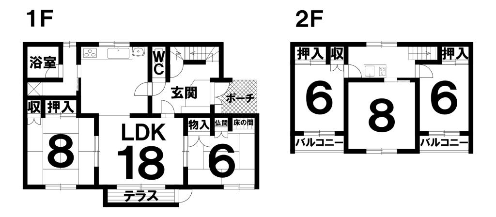帯広市西20条南2丁目　中古戸建 間取り