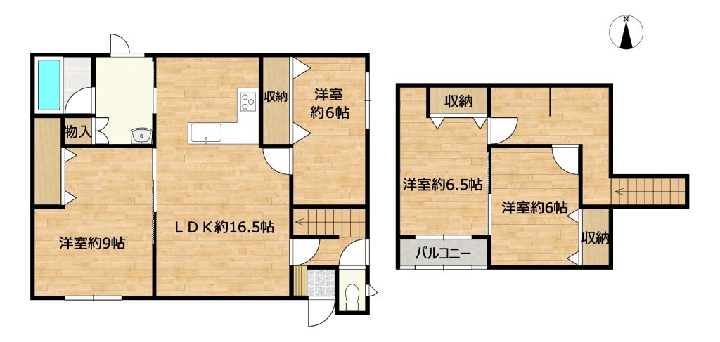【リフォーム中】中川郡幕別町札内文京町37-49 間取り