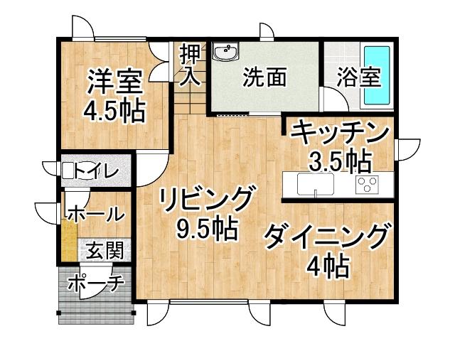東１３条南３丁目【南道路付！２０１７年築★４ＬＤＫ一戸建！】 間取り