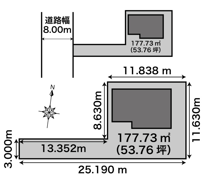 【売土地】約53坪　西16条南5丁目　古家付き 間取り