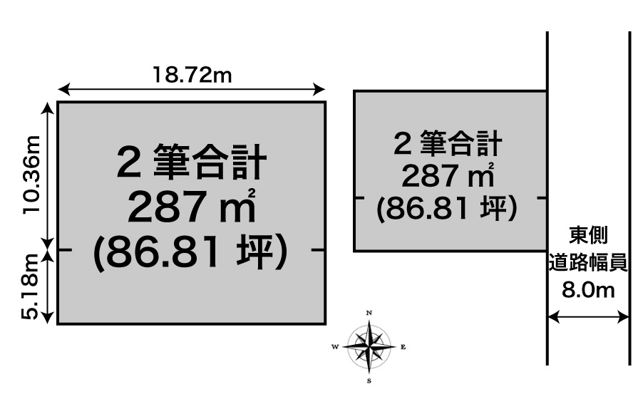 【売土地】86坪 音更町大通20丁目 間取り
