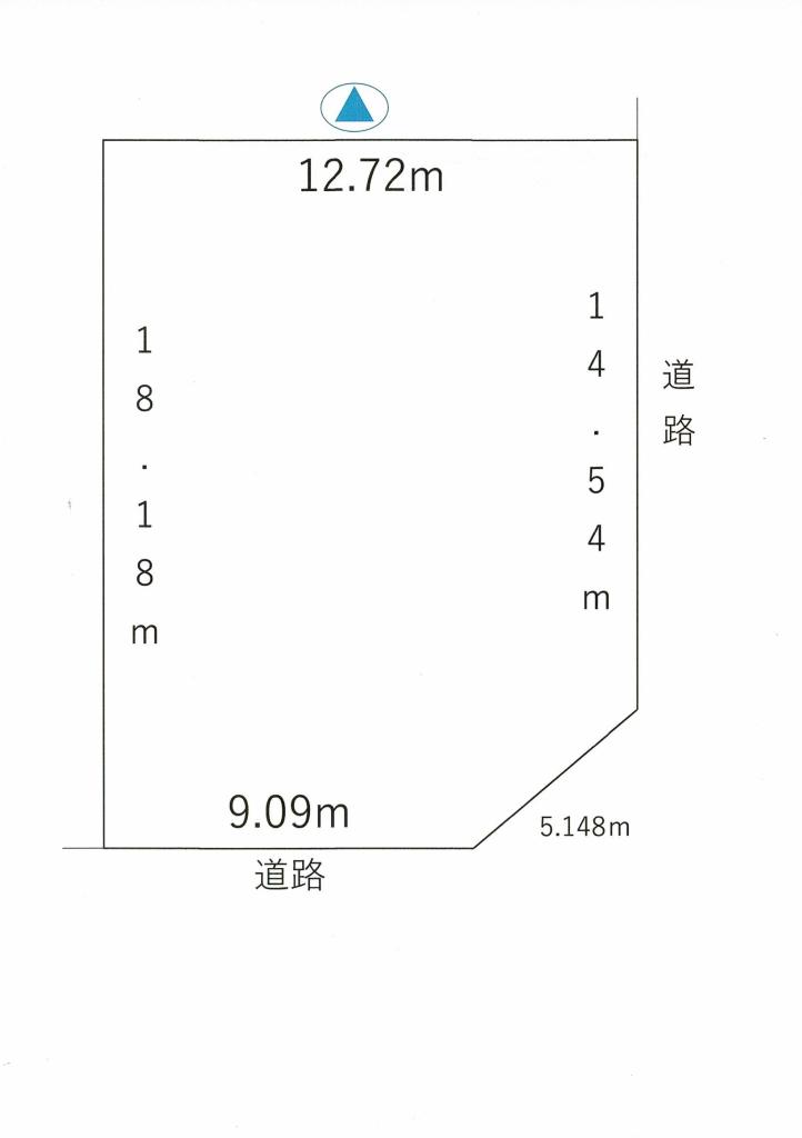 売土地　南東角地　都市ガス　建物等解体更地渡　建築条件付 間取り