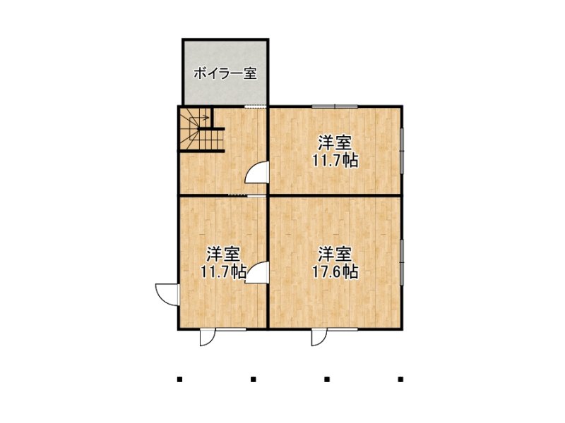清川町西２線【日当たり良好な５ＬＤＫログハウス！】 間取り