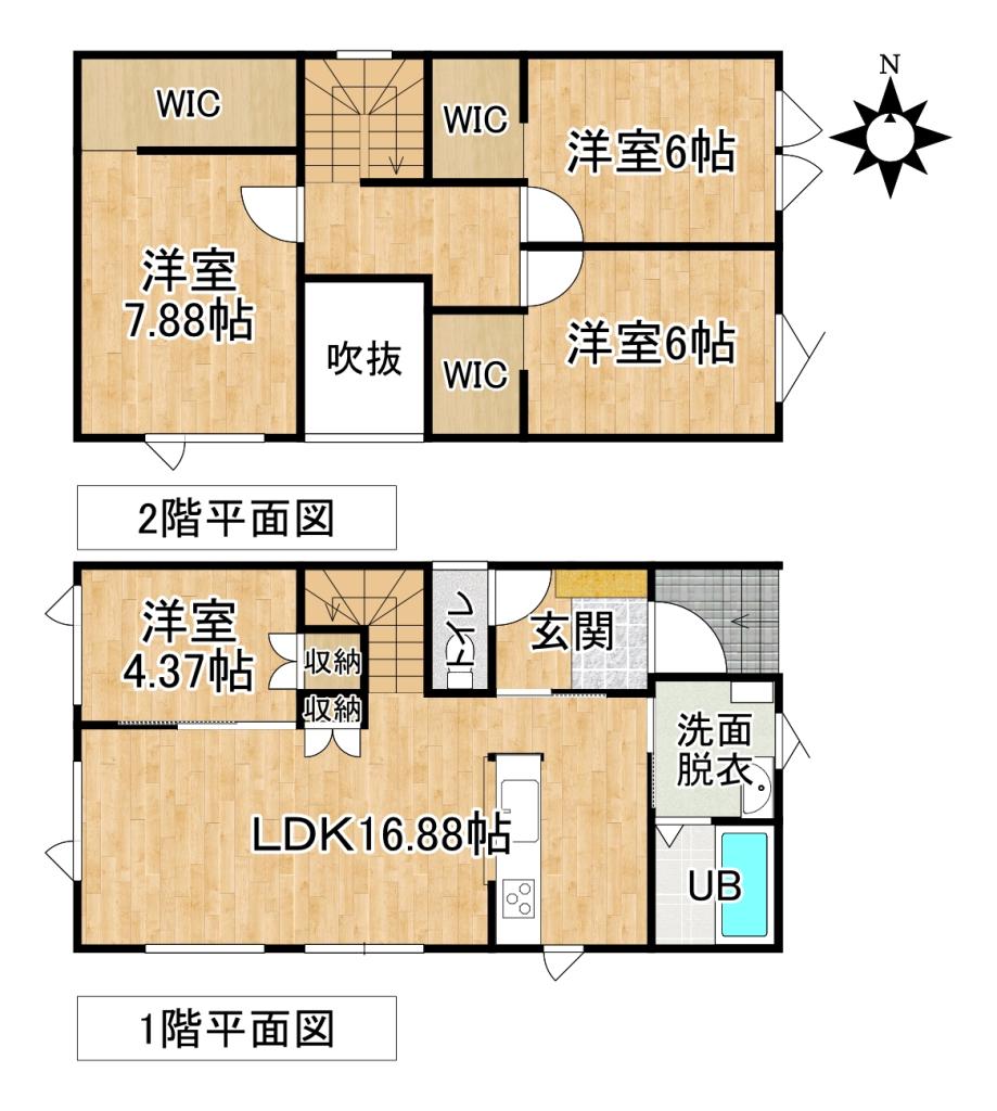 ♪築3年・太陽光パネル付♪幕別町札内新北町＿中古住宅 間取り