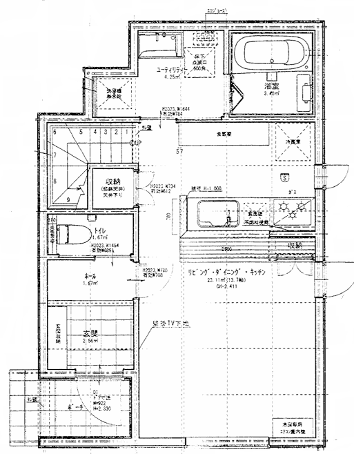 東7南3　中古住宅 　2024年築　東小近く　南西角地 間取り