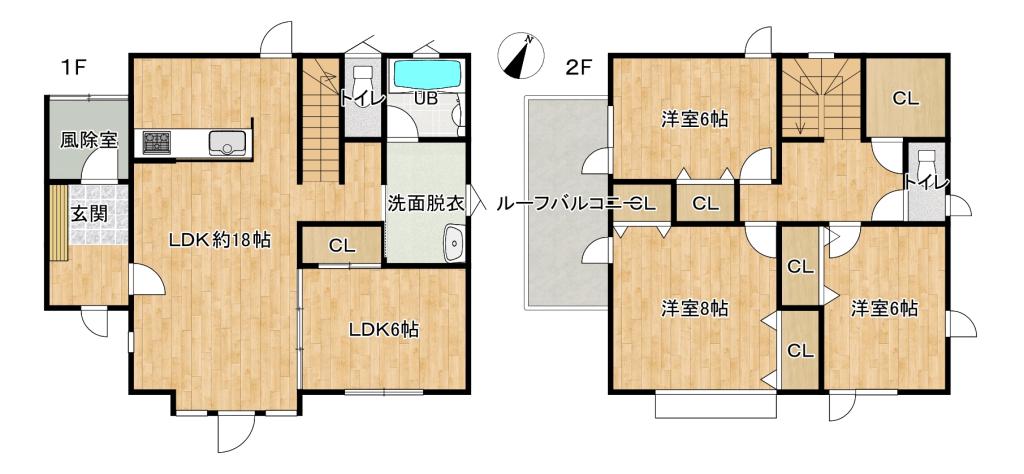 上川郡清水町北2条西7丁目3－2 間取り