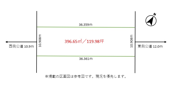 河西郡更別村字更別南二線　売土地 間取り