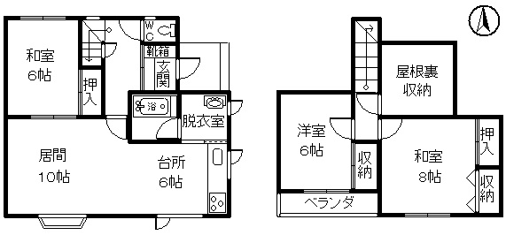 売家　雄飛が丘北区1番89 間取り
