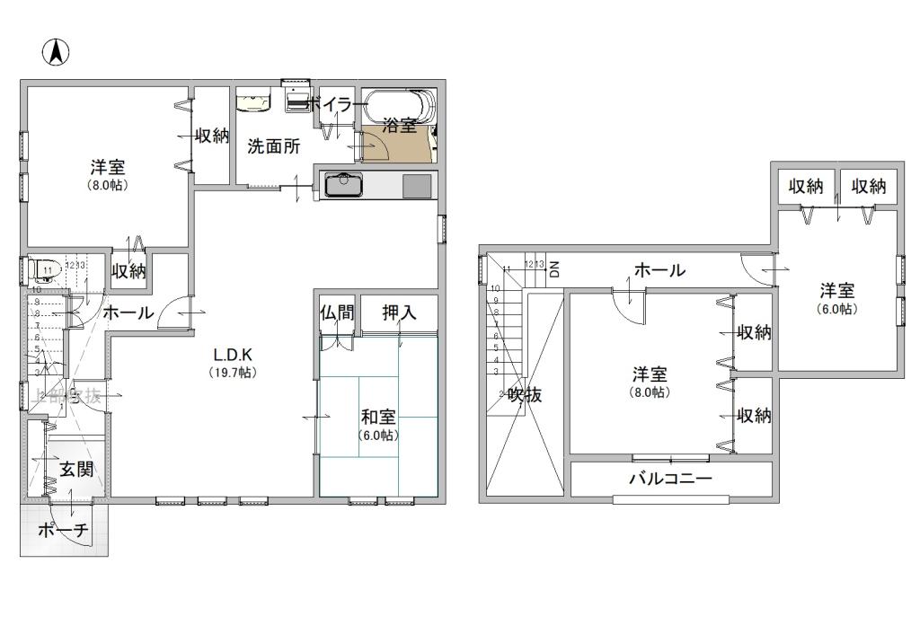 西19条南3丁目の中古住宅　※美邸 間取り