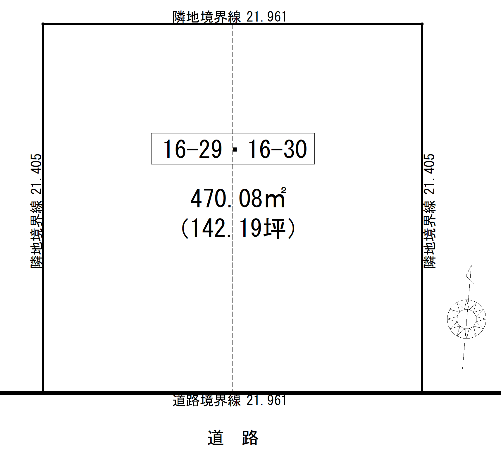 【建築条件なし】帯広市西19条南3丁目16番29・30 間取り