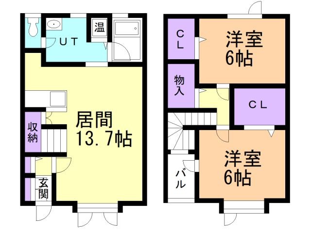 メゾネットここな 内観
