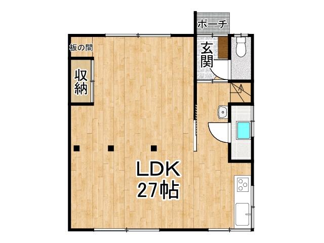 音更町木野西通７丁目【令和８年リフォーム！１ＬＤＫ中古住宅！】 間取り