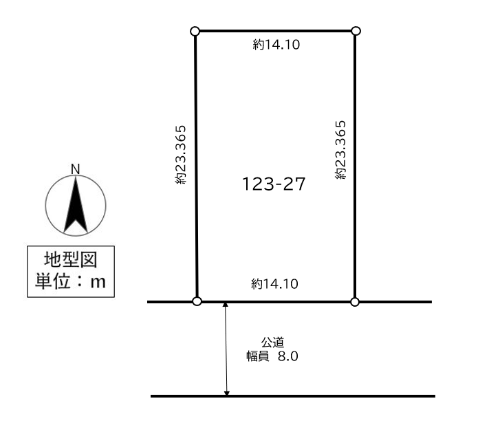 帯広市西23条南1丁目99坪 売土地 建築条件なし 間取り