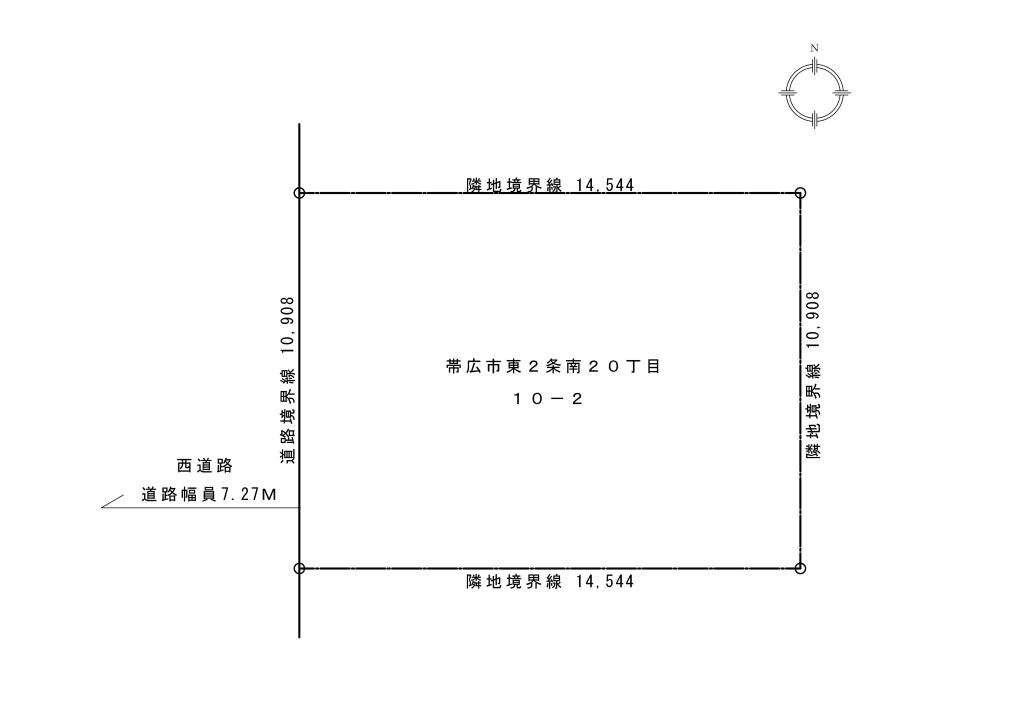 建築条件なし！東2条南20丁目売土地 間取り