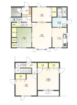 音更町新通北2丁目　4LDK　戸建て住宅（美邸‼） 間取り