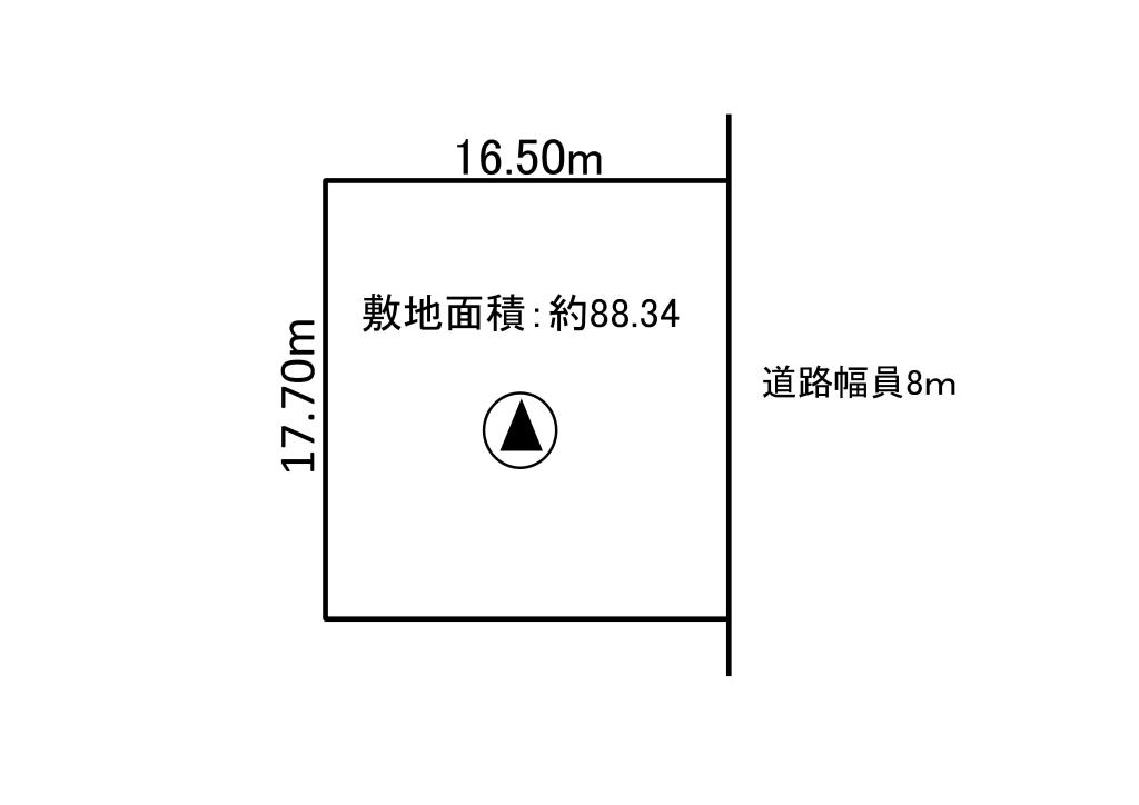売土地～大空町5丁目　88.34坪  間取り
