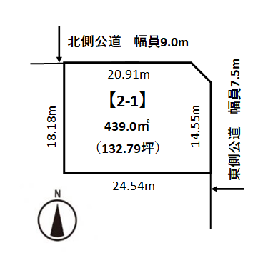 芽室町西1条南2丁目　売土地 間取り
