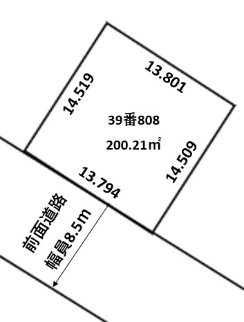 白老町字石山39番808（南西道路）【売土地60.5坪】 間取り