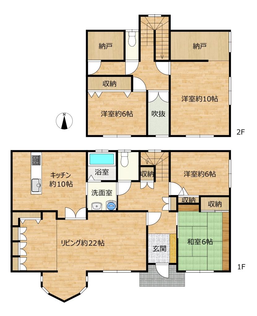 【閑静な住宅街】帯広市大空町4丁目1-10 間取り