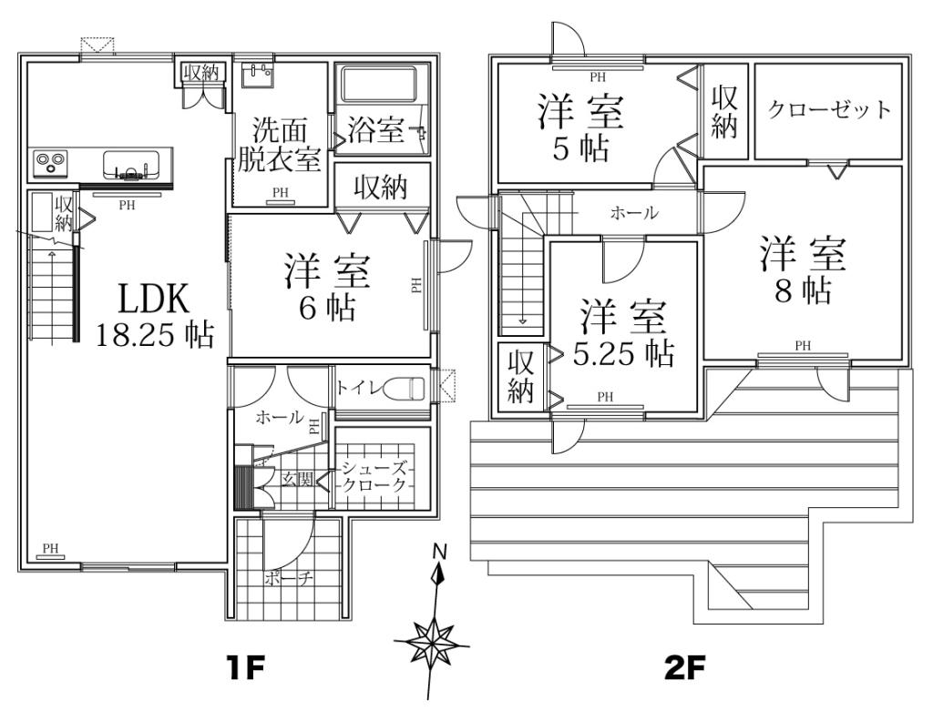【仲介手数料無料】南向き 稲田小学校区域  高断熱 4LDK 新築建売住宅 西15条南33丁目 間取り