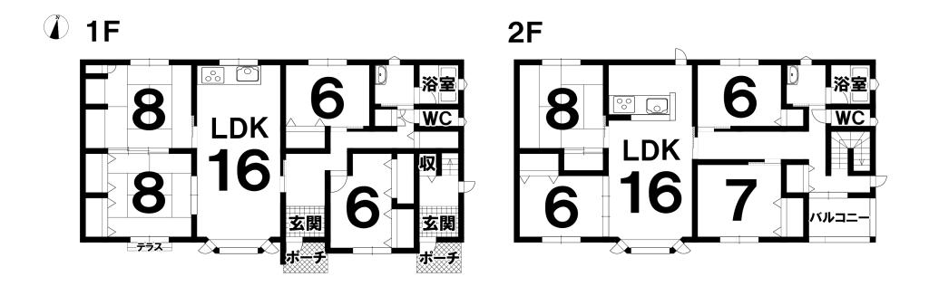 音更町北鈴蘭北3丁目　中古物件 間取り