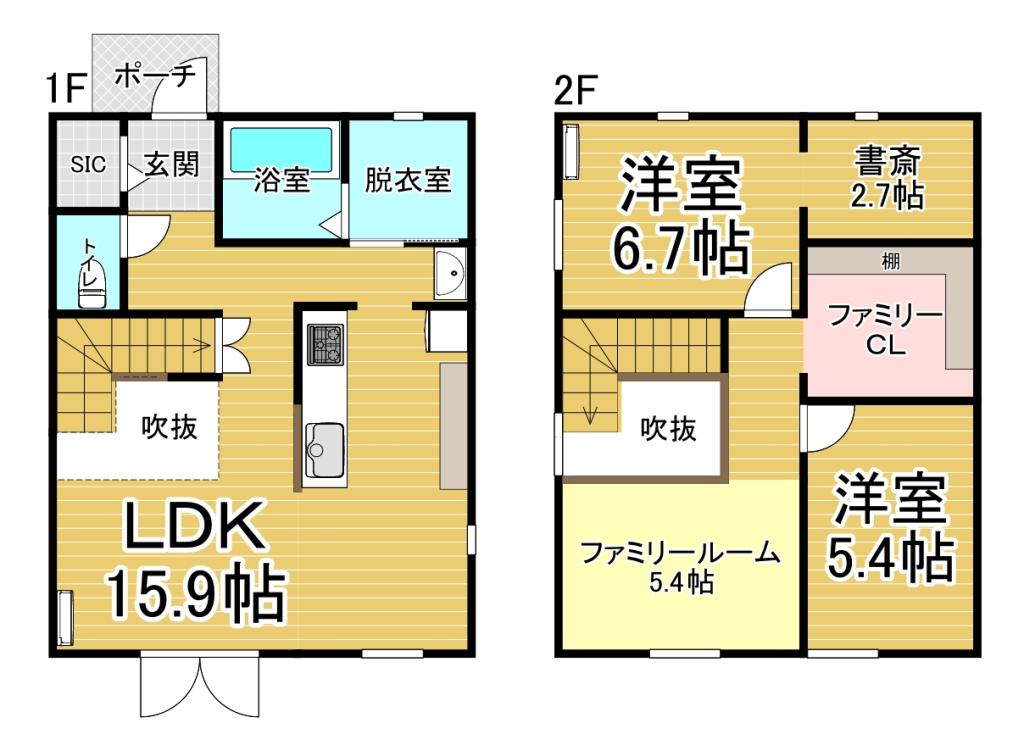 【弥生通り　東8条　分譲住宅】 間取り