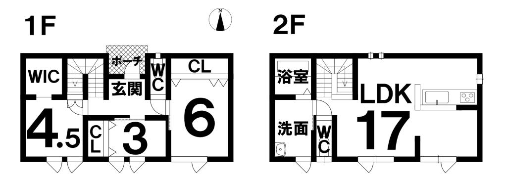 帯広市西8条北7丁目　リノベーション住宅 間取り